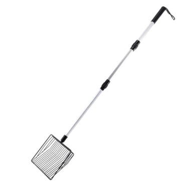 Imagem de Colher de cocô de galinha extensível 3 em 1, acessórios de galinheiro, pá de peneiramento para galinheiro, suprimentos para colher de areia separando cocô e detritos da areia (57 a 127 cm)