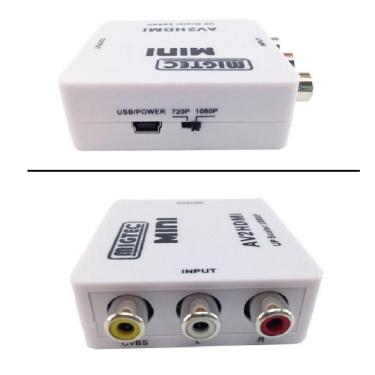 Imagem de Adaptador Conversor de Rca Video Composto Av para Hdmi - Av2hdmi