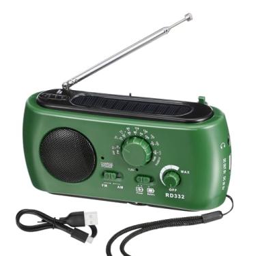 Imagem de FOMIYES Rádio De Emergência Solar - Rádio De Alerta Meteorológico Am Fm Com Manivela Lanterna LED E Carregamento USB - Kits De Sobrevivência Essenciais