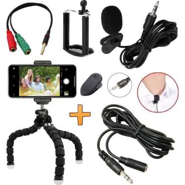 Imagem de Kit Microfone De Lapela Para Celular Smartphone Universal  + Extensão 