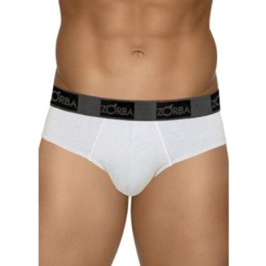 Imagem de Cueca Zorba Slip 716 Forro Frontal Go Tagless Algodão, M, Branco