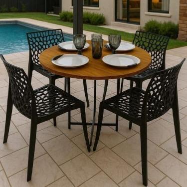 Imagem de Mesa P/4 Cadeiras Sala de Jantar Apartamento Area Gourmet Casa Cafeter