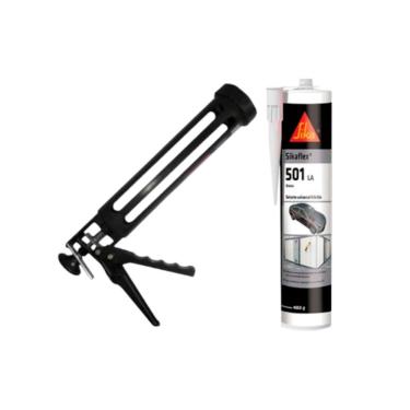 Imagem de Kit Pistola Aplicadora de Silicone Cartucho Tytan 40852 + Selante Sika Sikaflex 501 LA Branco 400gr