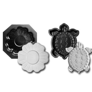 Imagem de Formas Abs Pisante Flor e Tartaruga Para Caminho Jardim 40x40