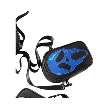 Imagem de Bolsa Transversal Feminina Punk Com Caveira De Halloween, Bolsa De Omb