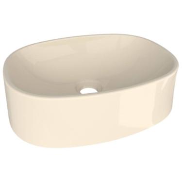 Imagem de Cuba de Apoio para Banheiro em Mármore Sintético Lira Areia 39cm - P101974 - COZIMAX