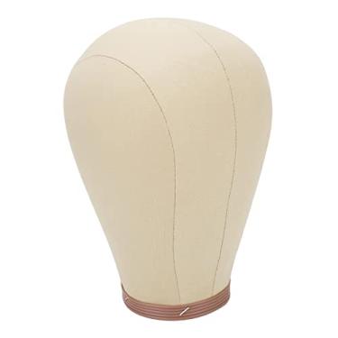 Imagem de Generic Cabeça de Manequim, Tecido de Tela Fácil de Limpeza, Fazendo um Design Profissional de Cabeça de Molde Conveniente para Chapéu de Cabelo Com Copos de óculos (24 polegadas)
