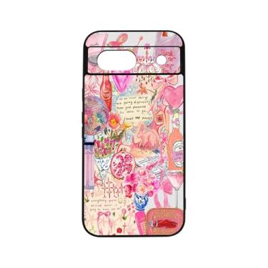 Imagem de qizjio Coquette Capa de telefone protetora à prova de choque rosa Preppy para Google Pixel 8A