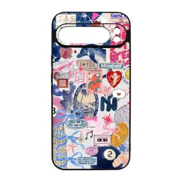 Imagem de qizjio Capa de telefone colagem moderna à prova de choque coquete estética capa de telefone para Google Pixel 9 Pro XL