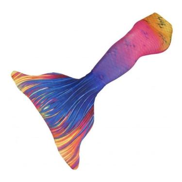 Imagem de Cauda de Sereia Completa Especial Nadadeira Malu Arco-Íris