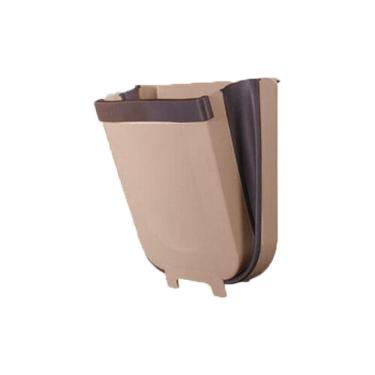 Imagem de Lixeira Extensível Retrátil Porta Gaveta Carro - Bege