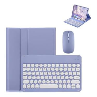Imagem de Kit Capa para iPad Air 4/5: Case para Tablet + Teclado com teclas redondas + Mouse