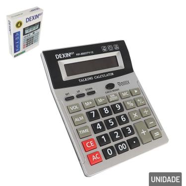 Imagem de Calculadora de Mesa 12 Dígitos VOZ EM Portuguêss - Tudo em Caixa