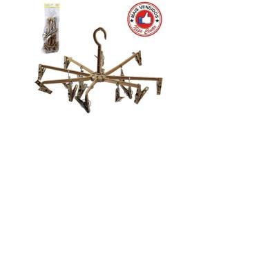 Imagem de Varal de Plástico 16 Prendedores - Tudo em Caixa