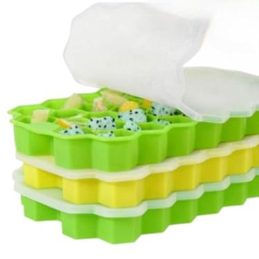 Imagem de Forma de Gelo de Silicone em Formato de Colmeia - Para Cubos Hexagonais(3)