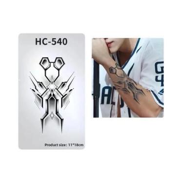 Imagem de Adesivo De Tatuagem Punk Mecânico De Cyborg, Impermeável, Duradouro, P