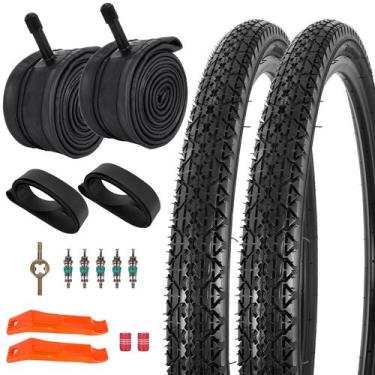 Imagem de Pneu de bicicleta RUTU 26" x 2,125 dobrável com ferramentas tubulares,