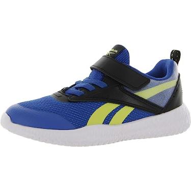 Imagem de Reebok Tênis infantil unissex Flexagon Energy 3.0 Cross Trainer, Vetor azul/preto/amarelo ácido, 2 Little Kid