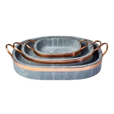 Imagem de Jogo De Travessa Oval Lasanheira Em Pedra Sabão