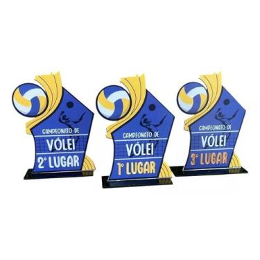 Imagem de Troféu Vôlei Acrílico 18x13 C/base Preta - Premiação