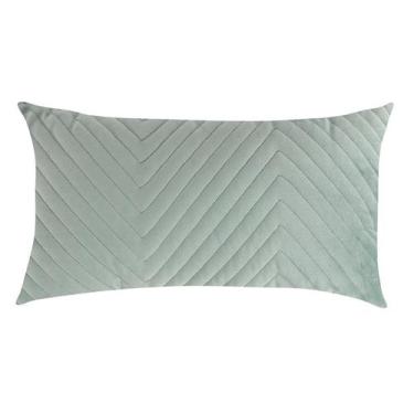 Imagem de Almofada em Veludo Zig Zag Verde Água - Westwing Collection, Verde