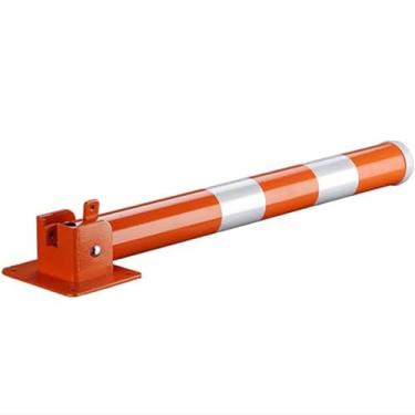 Imagem de Poste de amarração de estacionamento para entradas de garagens, poste de estacionamento bloqueável para maior segurança, barreira de estacionamento dobrável para proteção de garagem doméstica