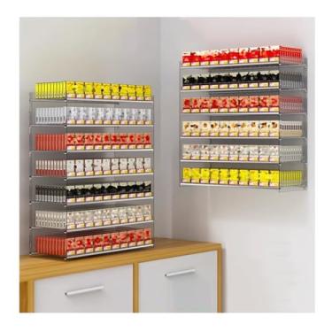 Imagem de Suporte de exibição de cigarro, prateleira de exibição de cigarro, prateleiras de cigarro com empurrador automático armário de exibição de parede de acrílico para lojas de conveniência de varejo (50,5