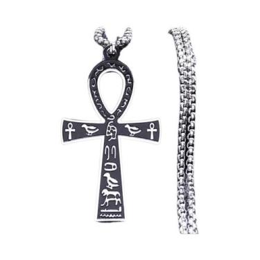 Imagem de Colar Unissex De Aço Inoxidável Com Cruz Ankh, Chave Da Vida, Mitologi