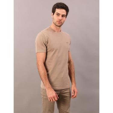 Imagem de Camiseta Manga Curta Calvin Klein Masculino Piquet Patch Borrach - Caqui Medio-Masculino