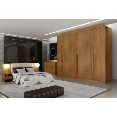 Imagem de Guarda Roupa Casal Robust Cumaru 6 Portas 8 Gavetas - Móveis Novo Hori