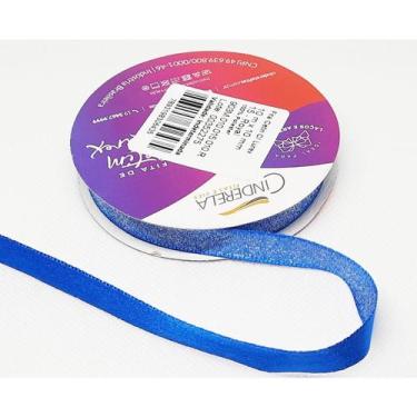 Imagem de Rolo Fita De Cetim Lurex Brilho Glitter 10 Metros N2 10mm Laços Decora