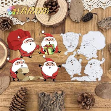 Imagem de Original natal engraçado papai noel corte de metal dados scrapbooking 