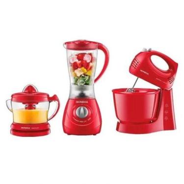 Imagem de Conjunto Batedeira Convencional Mondial KT-201-R 3,6L 400W Vermelho 11