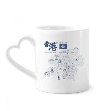 Imagem de Hong Kong Famous Points Caneca China Café Cerâmica Copos Copo Coração Vidro
