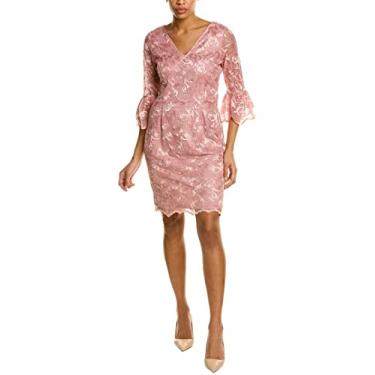 Imagem de Adrianna Papell Vestido feminino bordado floral, rosa, 42