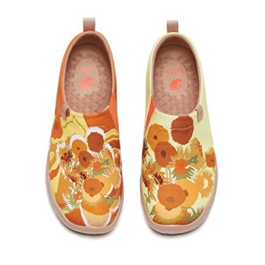 Imagem de UIN x National Gallery Collaboration Slip On Art Sapatos de viagem, Girassóis Van Gogh V3, 8