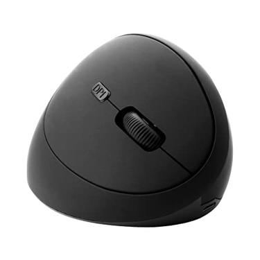 Imagem de Thanice Mouse vertical sem fio, 2,4 G, recarregável, ergonômico, de alta precisão, sem fio, sem fio, com 6 botões, 3-DPI ajustável, receptor USB para laptop, PC, Mac, notebook (preto)