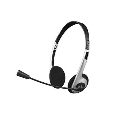 Imagem de Headset C3Plus PH-01SI Prata - Com Microfone Arco com Ajuste de Altura Conexão P2 Impedância de 32Ohms