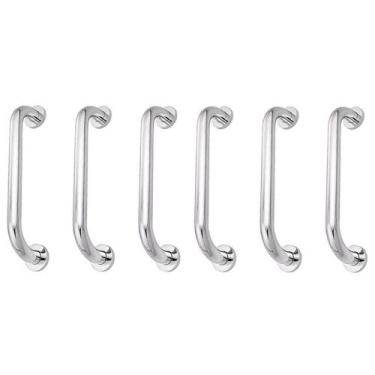 Imagem de Alça de Apoio Inox 30cm Barra Kit 6 Unidades Cadeirante Acessibilidade
