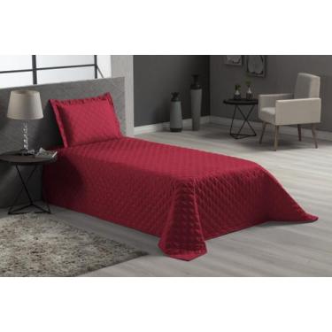 Imagem de Cobre Leito Vermelho Com Lençol Matelado Para Cama Solteiro - Beatriz 