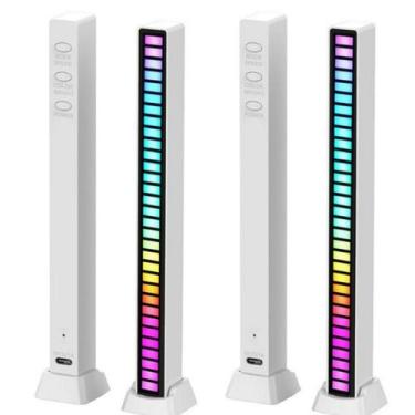 Imagem de Kit 3 Torre Led Barra Rítmica Sensor Som Voz Rgb Decoração - Mixmercad