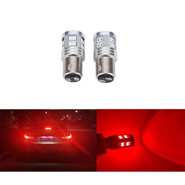 Imagem de GFJMC Luz de freio LED 1157 1157 7528 2357 2057 BAY15D Lâmpadas LED para carro com projetor 12V 24V Luzes de estacionamento de freio traseiro reverso, vermelho brilhante 2 peças