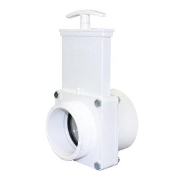 Imagem de Valterra Válvula de porta de PVC 4305, branca, 7,6 cm MPT x Slip