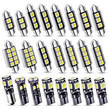 Imagem de Kinstecks 23 peças Can-Bus Kit de lâmpadas LED SMD livre de erros de carro lâmpada LED interior Festoon BA9S Canbus T10 C5W Xenon para porta interior de carro cortesia painel de instrumentos luzes