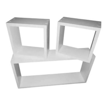 Imagem de Kit 03 Nichos MDF Branco Decorativo Sala Quarto Banheiro Cozinha Pared