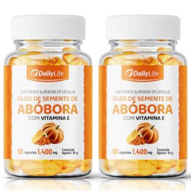 Imagem de Kit 2x Oleo de Semente de Abobora 1400mg 100% Natural Enriquecida com Vitamina E 60 Cápsulas Softgels - Daily Life