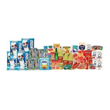 Imagem de Cesta Básica Alimentos (45 Itens) Com Carne E Linguiças - Higipack