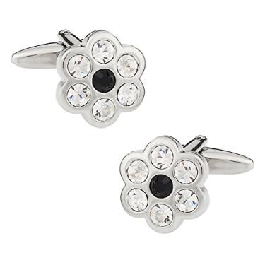 Imagem de Abotoaduras de flor de cristal Cuff-Daddy com caixa de apresentação