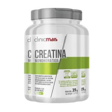 Imagem de Kit 3 Creatina Monohidratada 650mg Clinicmais 60 Cápsulas
