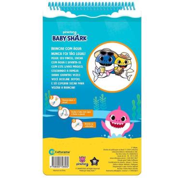 Imagem de Livro De Colorir Com água - Aqua Book Baby Shark